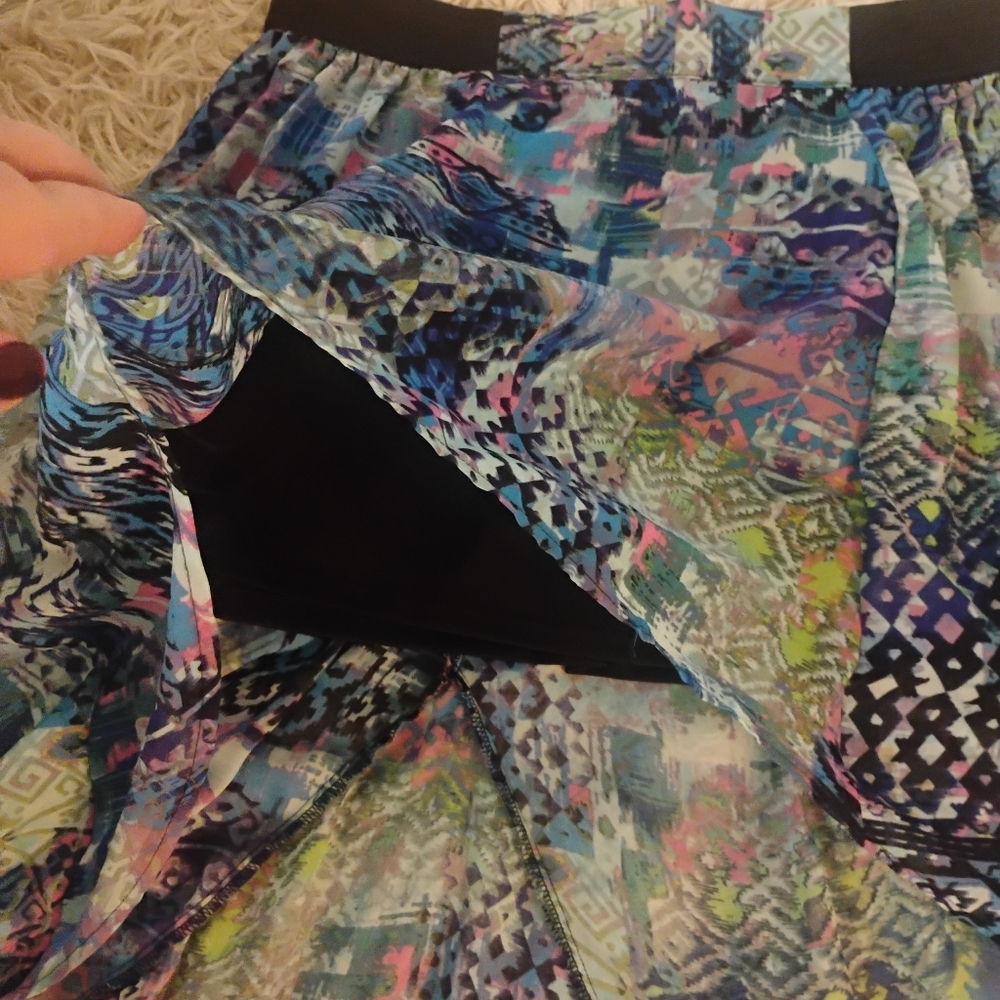 No Boundaries Multi Colored High & Low Skirt Sz Xl - image 3